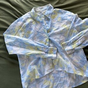 Light flowy button down top